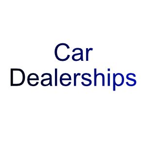 Car dealerships (Ford, Vauxhall, Toyota, independent dealers)