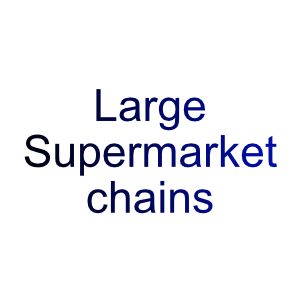 Large Supermarket chains