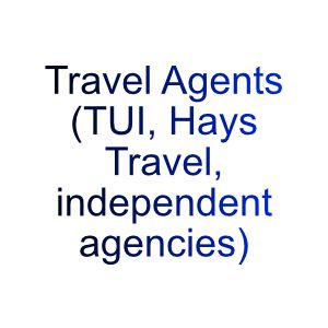 Travel agents (TUI, Hays Travel, independent agencies)